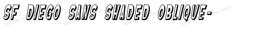 SF Diego Sans Shaded Oblique字体转换